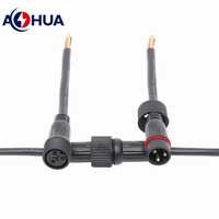 AHUA 36A câble d'alimentation cc haute puissance M28 droit sur le moule mâle à femelle 2PIN connecteur en plastique pour LED