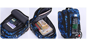 OEM Oxford moda patrón geométrico alta calidad Unisex College School Trolley mochila <span class=keywords><strong>con</strong></span> <span class=keywords><strong>ruedas</strong></span> - Product Image 6