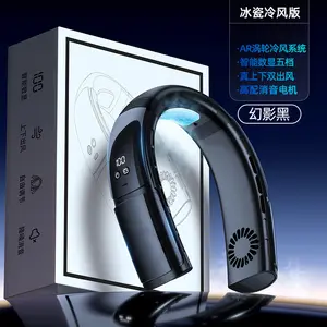 Yarı iletken soğutma asılı mini Fan taşınabilir USB şarj edilebilir tembel açık elektrikli akıllı giyilebilir boyun Fan
