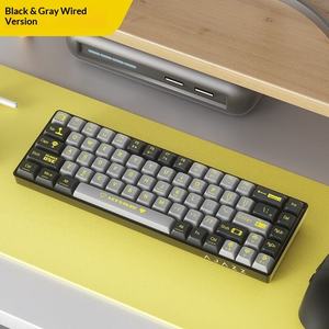 Clavier de jeu mécanique AK680 Black <span class=keywords><strong>Knight</strong></span>, 68 touches remplaçables à chaud, sans fil et filaire, double mode, rétroéclairage RVB, compact, étanche, rouge - Product Image 2