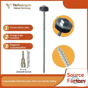Stainless Steel Tent Pegs with Rubber Washers for Outdoor <b>Camping</b> All Seasons Use - Product Image 3