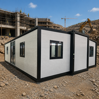 Casa Prefabricada Expandible, Casa Contenedor de 3 Dormitorios y 40 pies con Terraza, Oficina, Casa Modular, Edificio de Acero, Casa en Kit
