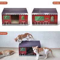 ICL-Paper Cat House Vente en gros Nouvelle villa pliable pour animaux de compagnie, adaptée pour l'extérieur, lit pour chien, petite tente pour chat.