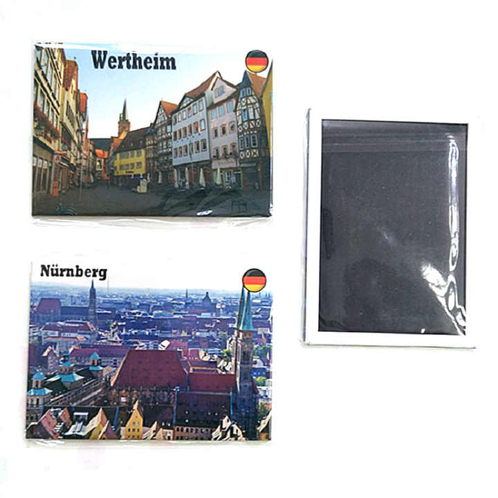 custom souvenir tinplate refrigerator metal tin landscape photo