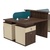 Combinaison de meubles de bureau Offre Spéciale Table de bureau extensible en bois convertible de style moderne simple à 4 places