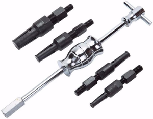 Extracteur de roulement à trou intérieur 5 pièces, extracteur de roulement à trou aveugle, extracteur d'engrenage, kit d'outils de réparation avec marteau à inertie - Product Image 2
