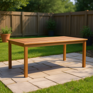 Solid Acacia Wood Patio <b>Table</b> 78.7x39.4x29.1 Outdoor Furniture Durable Minimalist Design - Product Image 2