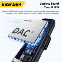 Adaptateur audio USB Type C vers prise jack 3,5 mm 2 en 1 ESSAGER ES-OTG38, adaptateur de charge USB C 60W, séparateurs de casque, convertisseur