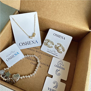 Tarjeta de Exhibición de Joyería con Logotipo Personalizado, de Papel de Lujo, para Colgar Collares, Tarjeta para Exhibir Aretes - Product Image 1