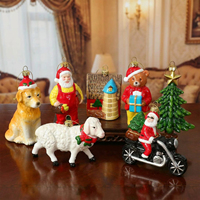 LANTINGXU – Nouveaux moules créatifs en plastique pour pendentifs de Noël, décorations suspendues pour sapin de Noël, Père Noël et mouton