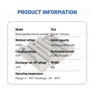 Baterías Recargables para Bicicletas Eléctricas de 4000 mAh, 5000 mAh, 18650, 21700, Batería de Iones de Litio, Batería de Litio 21700 - Product Image 3