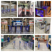 Torniquete Automático de Acero Inoxidable 304 para Peatones, Sistema de Control de Acceso por QR y RFID, Barrera de Seguridad Abatible para Edificios de Oficinas