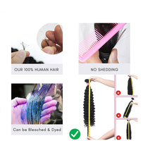 Cheveux humains blonds miel 4/27 pour tresses, ondulations profondes en vrac, extensions de cheveux bouclés sans trame pour tresses bohèmes