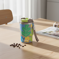 Tasse à café de la série Hong Ling : 4 couleurs, co-marquage IP + personnalisation en gros ODM/OEM, portable, emballage en coffret cadeau