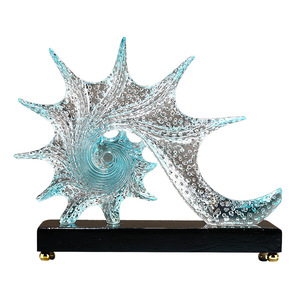 Moderna Estrella de Mar Esculpida en Resina Epoxi con Cristales Oceánicos, Arte Folclórico, Decoración Suave para Porche, Sala de Estar, Sala Modelo, Regalo de Inauguración de Casa - Product Image 5