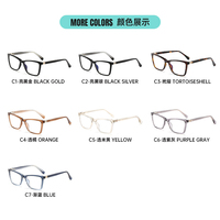 A10065 Lunettes optiques transfrontalières et élégantes haut de gamme avec monture TR90, verres PC rouges, protection anti-lumière bleue, monture de prescription