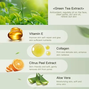 Lifitt Skincare Colágeno orgánico Cúrcuma Espuma Lavado DE CARA Té verde Naranja Infundido Líquido Mousse Poro Masaje de limpieza profunda - Product Image 6