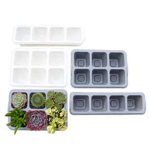 DD1684 Tiny 4 6 Cellule Plante Succulentes Soucoupes Mini Cultiver Des Semis Pot De Fleurs En <span class=keywords><strong>Plastique</strong></span> Plateaux De Fleurs pour Plantes D'intérieur - Product Image 1