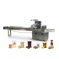 Machine d'emballage horizontale rotative automatique à grande vitesse pour biscuits, craquelins, barres chocolatées, bonbons, fromages, pains et autres produits alimentaires