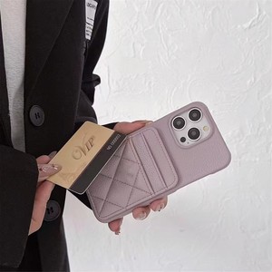 Funda para Tarjetas <span class=keywords><strong>de</strong></span> Cuero Lychee para <span class=keywords><strong>iPhone</strong></span> <span class=keywords><strong>13</strong></span> con Doble Ranura para Tarjetas y Patrón <span class=keywords><strong>de</strong></span> Diamantes, Nuevo Modelo Premium 16pro, Material PU <span class=keywords><strong>de</strong></span> Lujo 17pro Max - Product Image 3