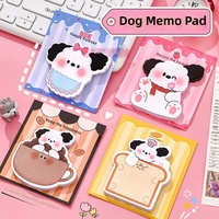 Nouveauté - Bloc-notes autocollants mignons en forme de chien de dessin animé - Bloc-notes créatif autocollant pour l'école et le bureau - Logo personnalisé disponible