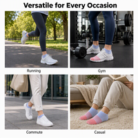 Chaussettes de sport invisibles pour femmes OEM, en tricot extensible, rembourrées, pour la course à pied, la salle de sport, le quotidien, design personnalisé