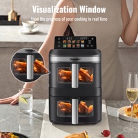 Friteuse à air double Sonifer SF-1054, cuve supérieure et inférieure indépendantes, grande capacité, pour hôtels, restaurants et cuisines
