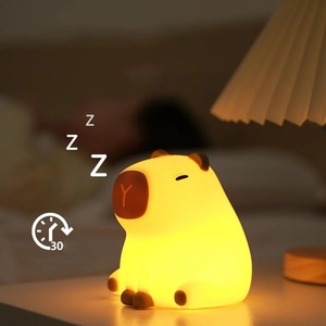 USB Rechargeable 7-Color <b>LED</b> <b>Night</b> <b>Light</b> Minimalist Style Kids' Bedroom Desk Lamp Silicone Bedside Table 5V for Middle Beds - Product Image 2