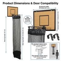 Panier de basket en bois pour enfants, à suspendre à la porte, organisateur de jouets pour chambre d'enfant, avec logo personnalisé, OEM ODM ASTM EN71