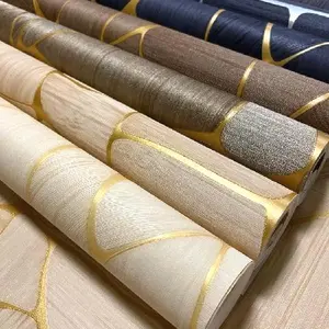 metallic wallpaper China factory supply 3D wall paper rolls Interior wall Decoration