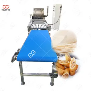 Automatic Pastry Square Samosa Sheet Making Wheat Flour Banana Lumpia Wrapper Spring Roll Sheet Make Machine Line