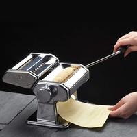 Machine à pâtes manuelle en acier inoxydable pour spaghetti et fettuccini faits maison avec réglages d'épaisseur réglables