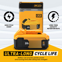 Batterie lithium LiFePO4 rechargeable de haute qualité 20V 6Ah compatible avec les outils professionnels sans fil Dewalt DCB206