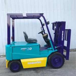 High Efficiency Komatsu 3 Ton Used Electric Forklift Truck Three-door <b>Frame</b> 1220x125x50 Fork Dimensions Safety Lights Portable - Product Image 2
