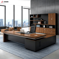 Bureau de direction de luxe JIUSHUN, bureau de cadre, mobilier de bureau exécutif, mobilier de bureau de luxe, bureau en bois de luxe