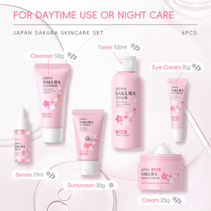 Kit de soin de la peau 6 en 1 à marque privée, hydratant, unifiant le teint, raffermissant, réparateur, kit cadeau pour le soin du visage, OEM ODM pour usage quotidien - Product Image 2