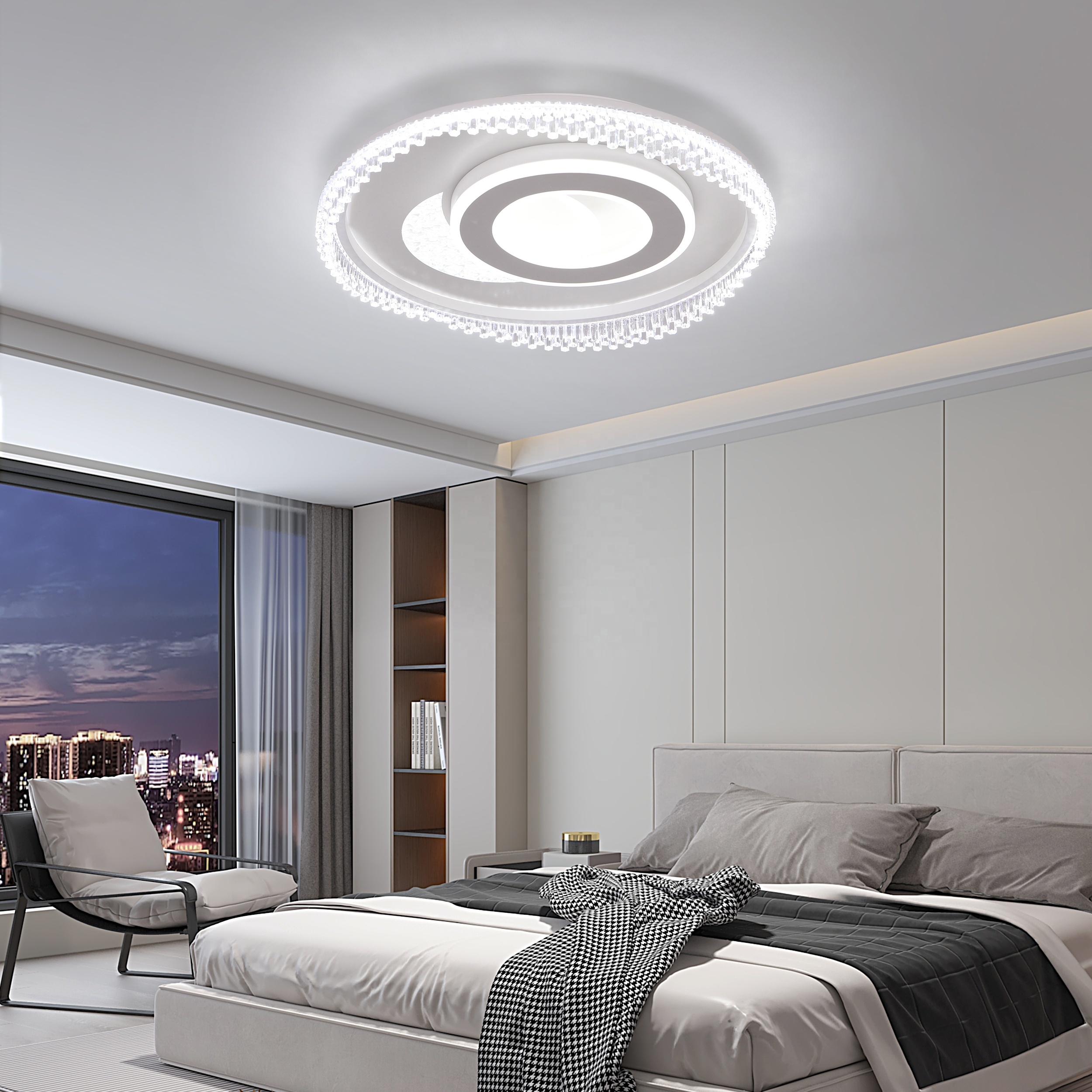 Indoor Decor Round Ceiling Light Modern Interior Led Ceiling Lamp for House Bedroom Study Room Living Room