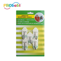 Probebi HS06 usage quotidien forme ronde mur adhésif crochet cintre en plastique porte-manteau crochet pour usage quotidien