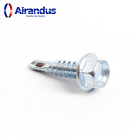 Vis autoperceuses à tête hexagonale en acier au carbone zingué, fixation sécurisée, installation facile pour applications industrielles, hospitalières et CVC