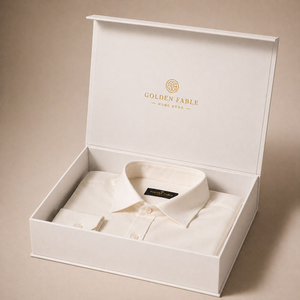 Boîte cadeau en papier rigide personnalisée avec fermeture magnétique et insert en mousse pour les articles d'hôtel, la présentation de vêtements - Product Image 2