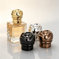 Capsules de parfum en métal personnalisées de luxe, capsules de parfum en métal personnalisables, couvercles de parfum en alliage personnalisés de qualité supérieure