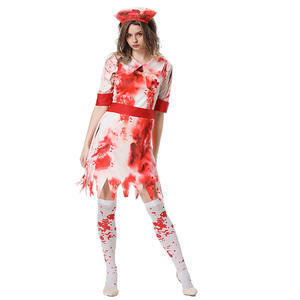 Costume d'infirmière vampire taché de sang pour Halloween, costume de mascarade, costume de zombie pour carnaval de Pâques, robe d'<span class=keywords><strong>horreur</strong></span> pour femmes - Product Image 5