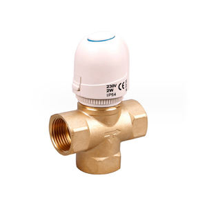 Colector de actuador de calefacción eléctrica de piso de 1/2 pulgadas AC24V 220V Válvula de control de agua <span class=keywords><strong>radiante</strong></span> de latón - Product Image 3