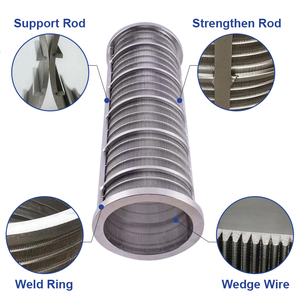 Filtro a Cilindro in Acciaio Inox con Filo a Cuneo da 25 <span class=keywords><strong>Micron</strong></span>, Filtro per Liquidi in Acciaio Inox 304 316 - Product Image 2