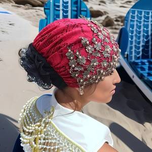 Pañuelos para la Cabeza Musulmanes de Boda Nigerianos Hechos a Mano para Mujer, Turbantes Trenzados, Sombreros Africanos de Moda, Accesorios para la Cabeza - Product Image 5