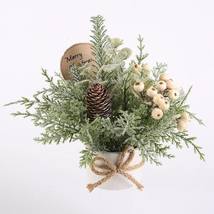 Mini arbre de Noël de bureau Mini pour décorations de Noël Petits supports de sapin de Noël Plantes <span class=keywords><strong>en</strong></span> <span class=keywords><strong>pot</strong></span> miniatures pour décoration intérieure OEM/ODM - Product Image 1