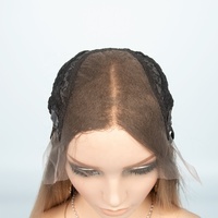 Perruque casher juive en cheveux humains européens, directement de l'usine, avec dentelle frontale, raie libre, base en peau, ombré blond, aspect naturel, en stock