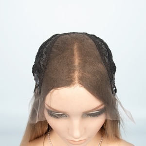 Peluca Kosher Judía de Cabello Humano Europeo Directo de Fábrica, con Frente de Encaje, Parte Libre, Base de Piel, Rubio Ombre, Aspecto Natural, En Stock - Product Image 2