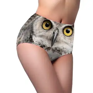 Women Sexy Panties 3d Cat Owl Dog Pattern High Waist Underwear Briefs For Ladies Female Body Shaper Underpants Mujer