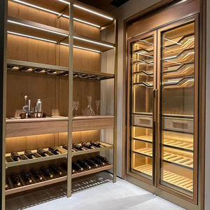 Armoire Réfrigérée à Vin en Acier Inoxydable Personnalisable avec Thermostat Réglable et Porte Vitrée Moderne pour Salon F-108 - Product Image 5
